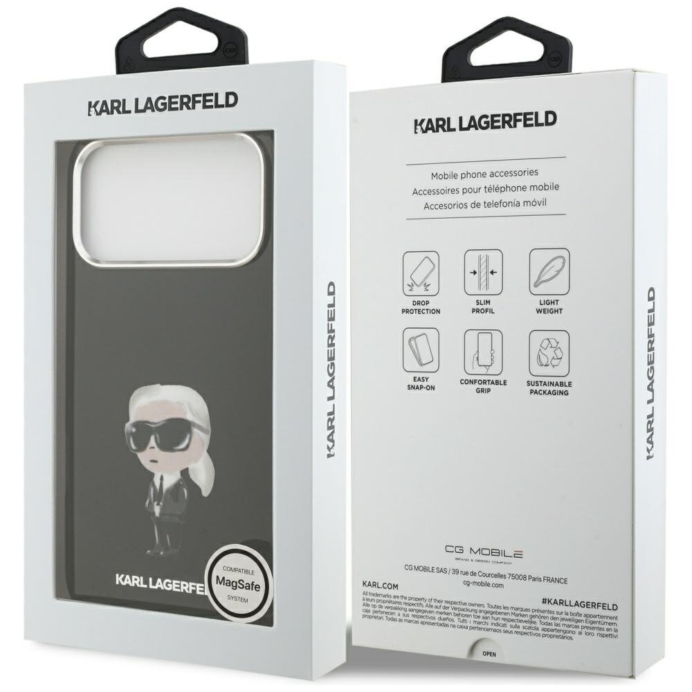 iPhone 17 Pro Max Karl Lagerfeld IML Aquarelle Karl & Logo MagSafe dėklas – juodas 7 iPhone 17 Pro Max Karl Lagerfeld IML Aquarelle Karl & Logo MagSafe dėklas – juodas 7