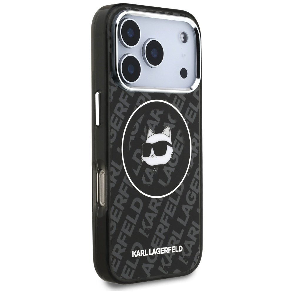 iPhone 17 Pro Max Karl Lagerfeld IML Choupette Head Logo MagSafe dėklas – juodas 3 iPhone 17 Pro Max Karl Lagerfeld IML Choupette Head Logo MagSafe dėklas – juodas 3