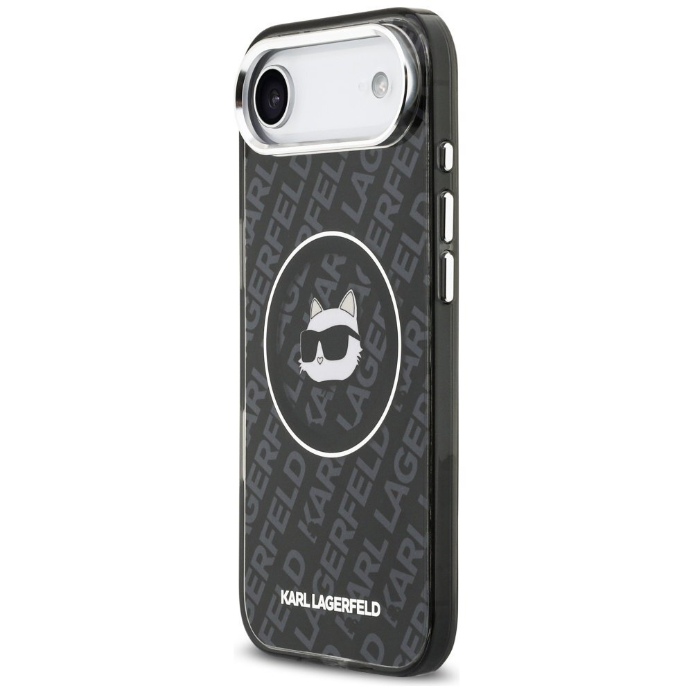 iPhone Air Karl Lagerfeld IML Choupette Head Logo MagSafe dėklas – juodas 1