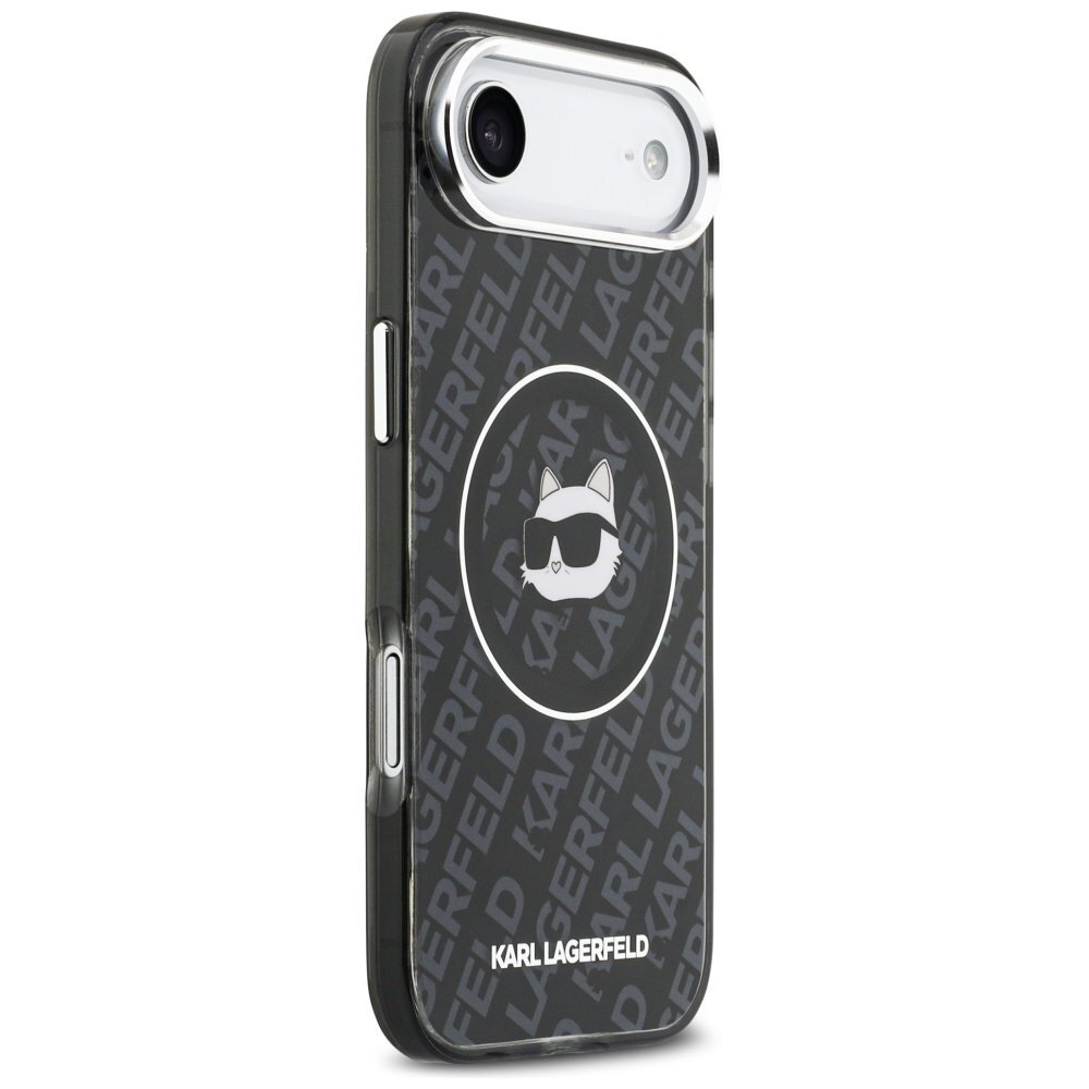 iPhone Air Karl Lagerfeld IML Choupette Head Logo MagSafe dėklas – juodas 3