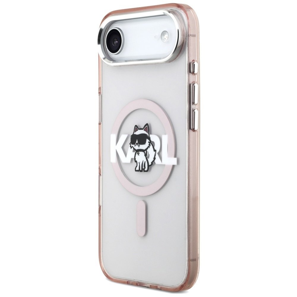 iPhone Air Karl Lagerfeld IML Choupette Sketch Logo MagSafe dėklas – rožinis 1