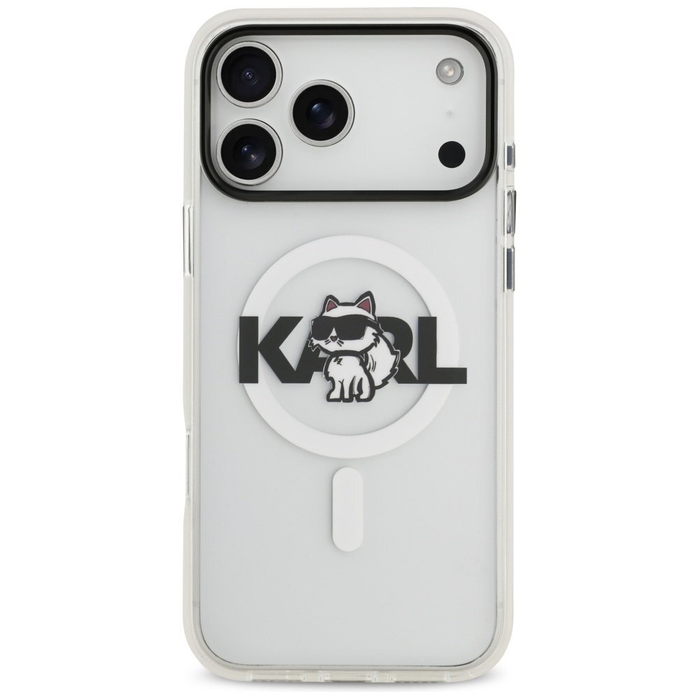 iPhone 17 Pro Karl Lagerfeld IML Choupette Sketch Logo MagSafe dėklas – skaidrus 2