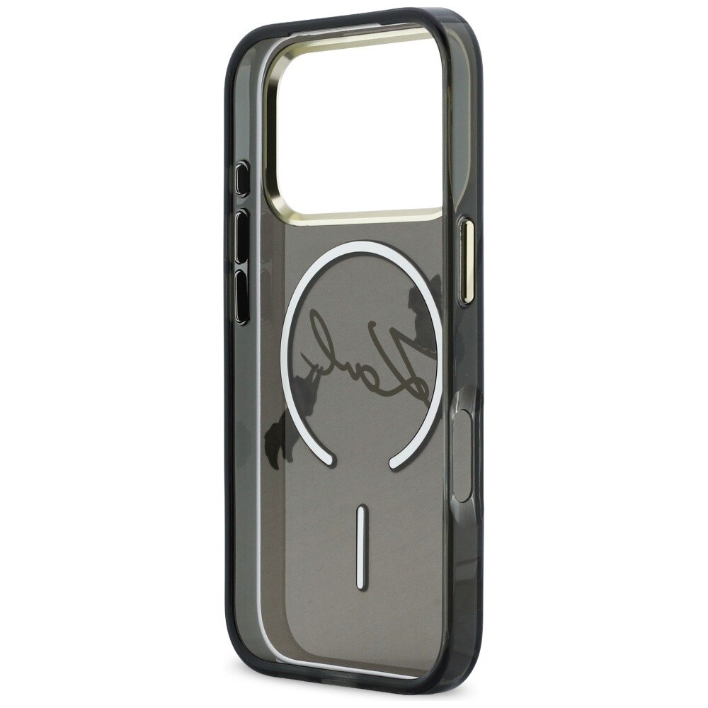 iPhone 17 Pro Max Karl Lagerfeld IML Choupettes Karl Script Logo MagSafe dėklas – juodas 6