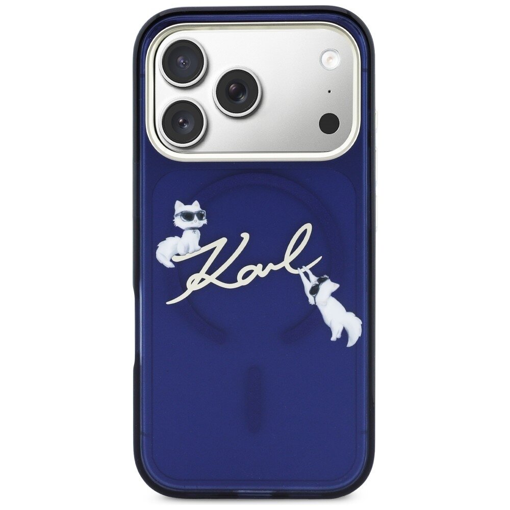 iPhone 17 Pro Max Karl Lagerfeld IML Choupettes Karl Script Logo MagSafe dėklas – mėlynas 2 iPhone 17 Pro Max Karl Lagerfeld IML Choupettes Karl Script Logo MagSafe dėklas – mėlynas 2