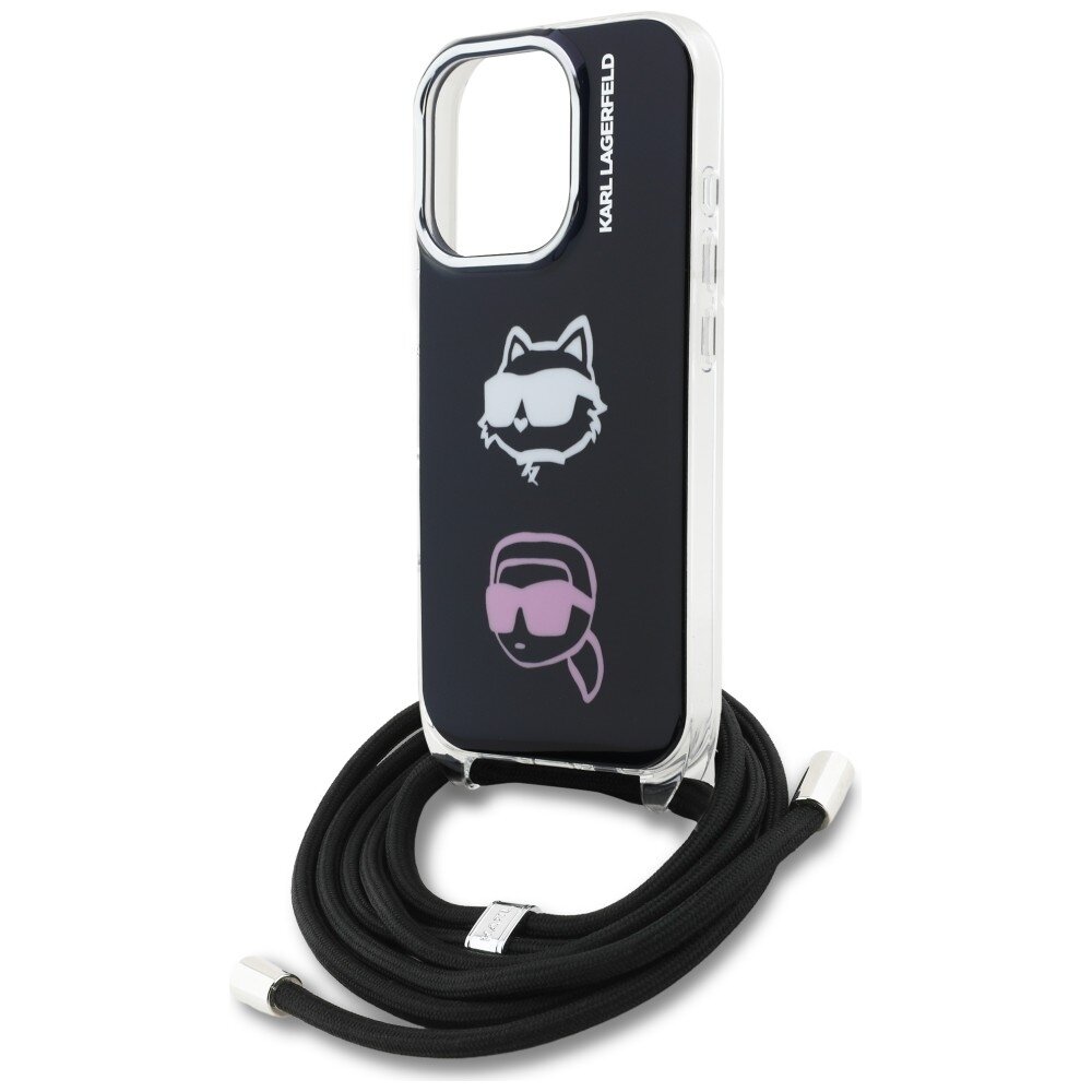 iPhone 16 Pro Max Karl Lagerfeld IML Crossbody Karl & Choupette Head dėklas – juodas 4 iPhone 16 Pro Max Karl Lagerfeld IML Crossbody Karl & Choupette Head dėklas – juodas 4