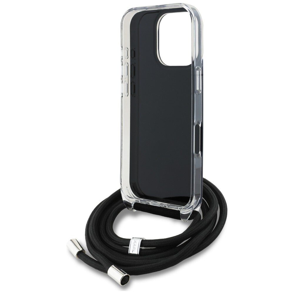 iPhone 16 Pro Max Karl Lagerfeld IML Crossbody Karl & Choupette Head dėklas – juodas 5 iPhone 16 Pro Max Karl Lagerfeld IML Crossbody Karl & Choupette Head dėklas – juodas 5