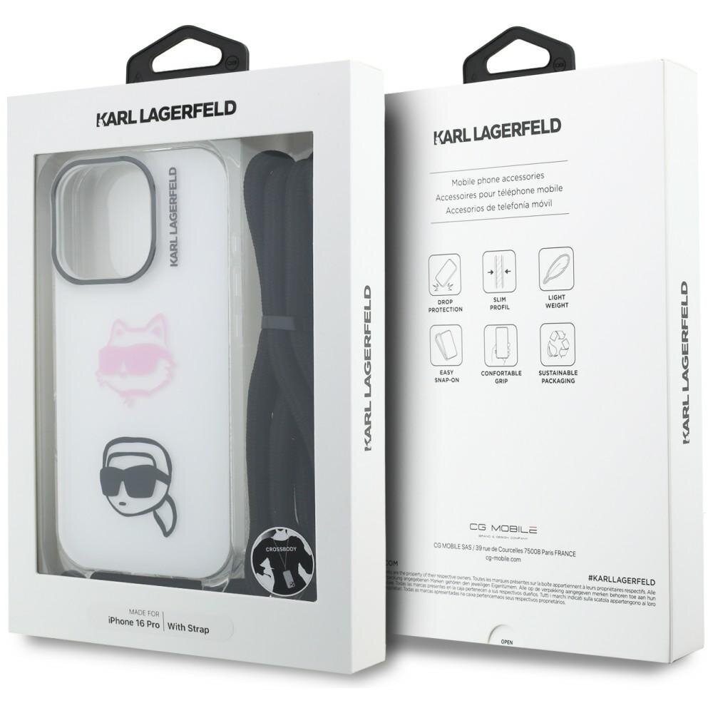 iPhone 16 Pro Karl Lagerfeld IML Crossbody Karl & Choupette Head dėklas – baltas 6 iPhone 16 Pro Karl Lagerfeld IML Crossbody Karl & Choupette Head dėklas – baltas 6