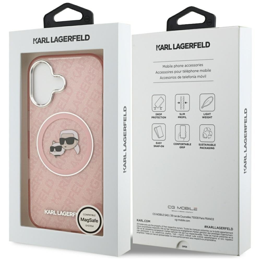 iPhone 17 Karl Lagerfeld IML Glitter Karl & Choupette Heads Logo MagSafe dėklas – rožinis 7 iPhone 17 Karl Lagerfeld IML Glitter Karl & Choupette Heads Logo MagSafe dėklas – rožinis 7