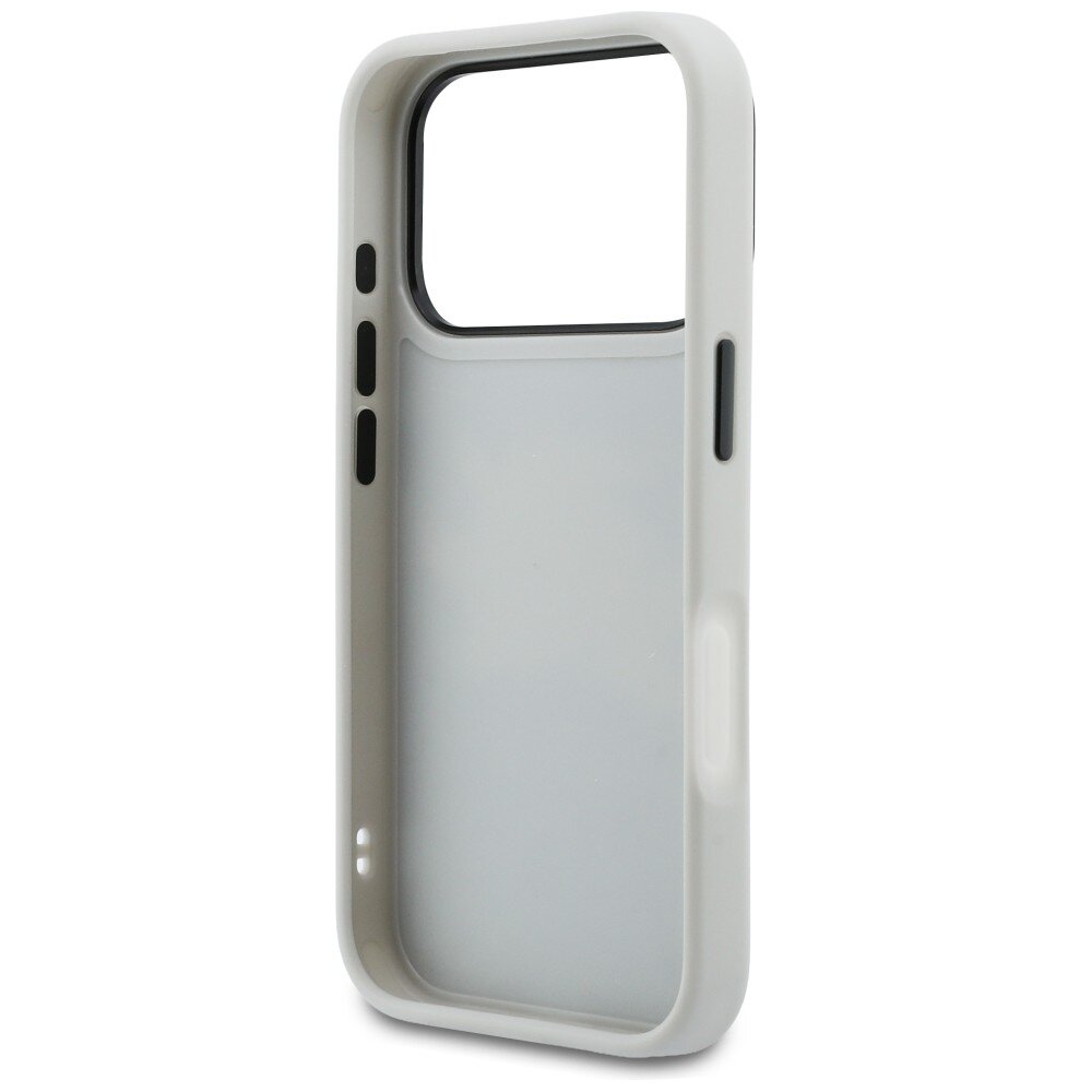 iPhone 17 Pro Karl Lagerfeld IML Glitter KL Diamond Logo dėklas – sidabrinis 6