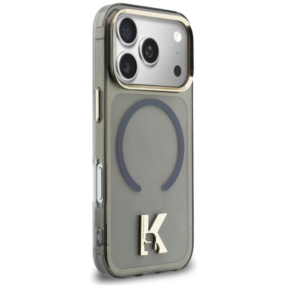 iPhone 17 Pro Karl Lagerfeld IML K Head Logo MagSafe dėklas – juodas 3