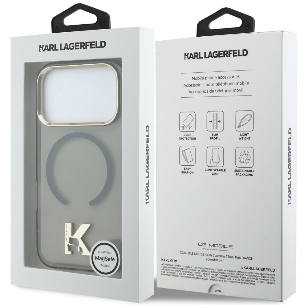 iPhone 17 Pro Karl Lagerfeld IML K Head Logo MagSafe dėklas – juodas 7