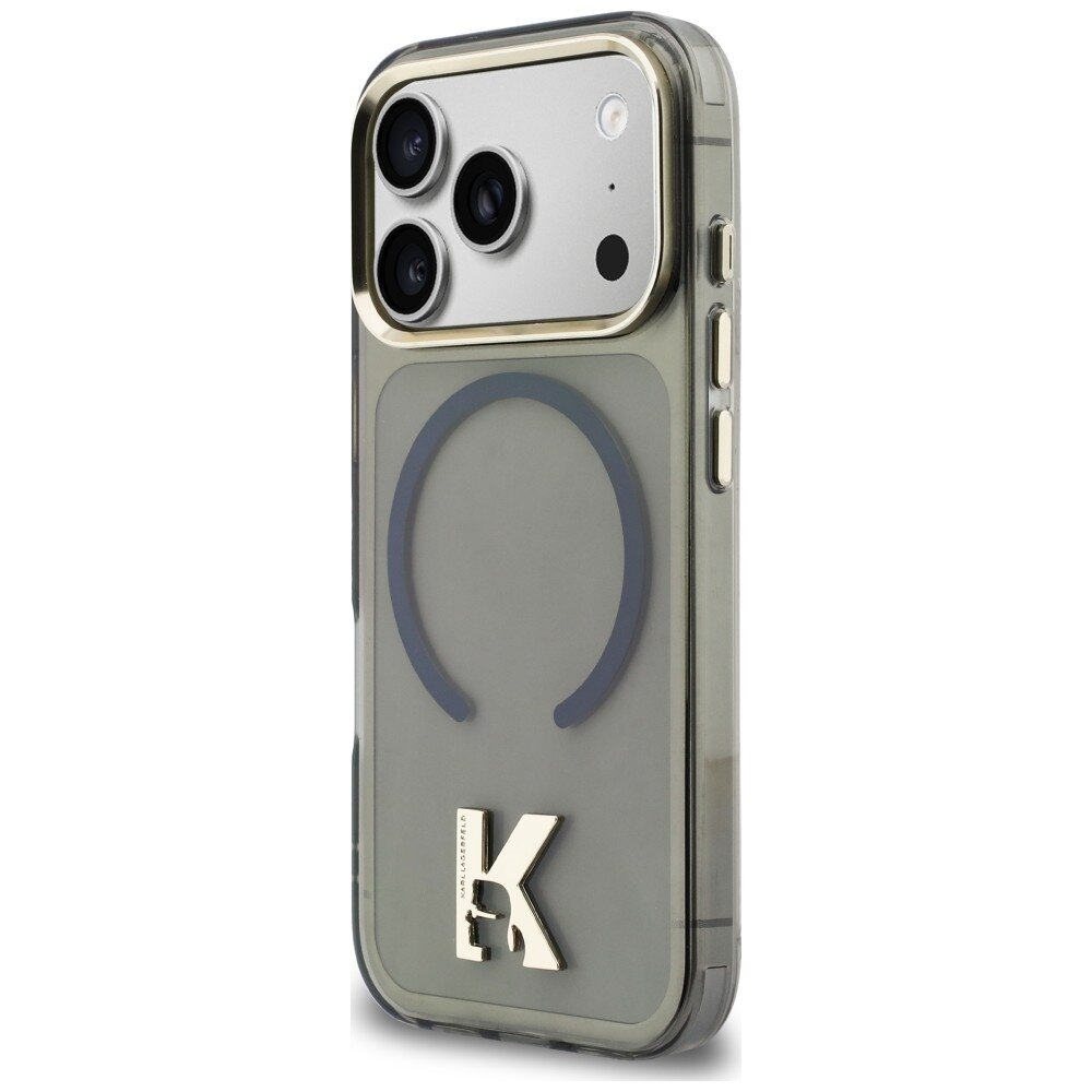 iPhone 17 Pro Max Karl Lagerfeld IML K Head Logo MagSafe dėklas – juodas 1
