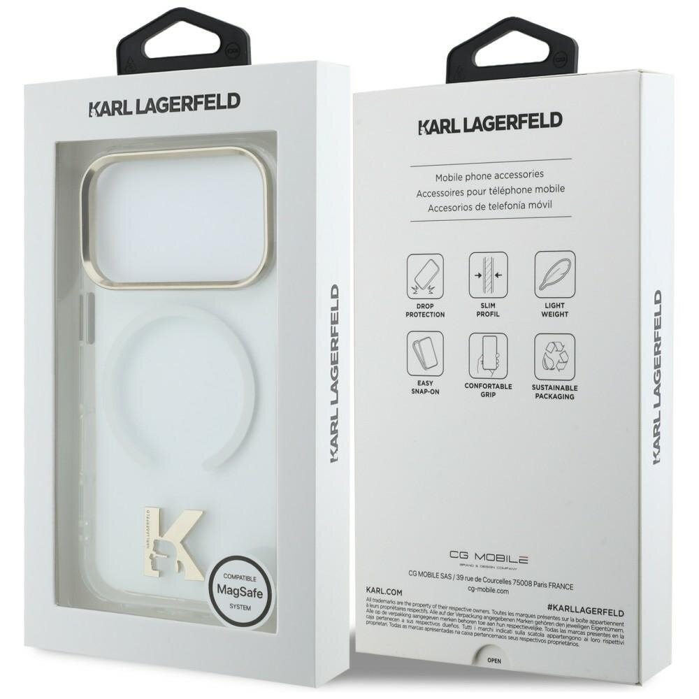 iPhone 17 Pro Max Karl Lagerfeld IML K Head Logo MagSafe dėklas – skaidrus 7