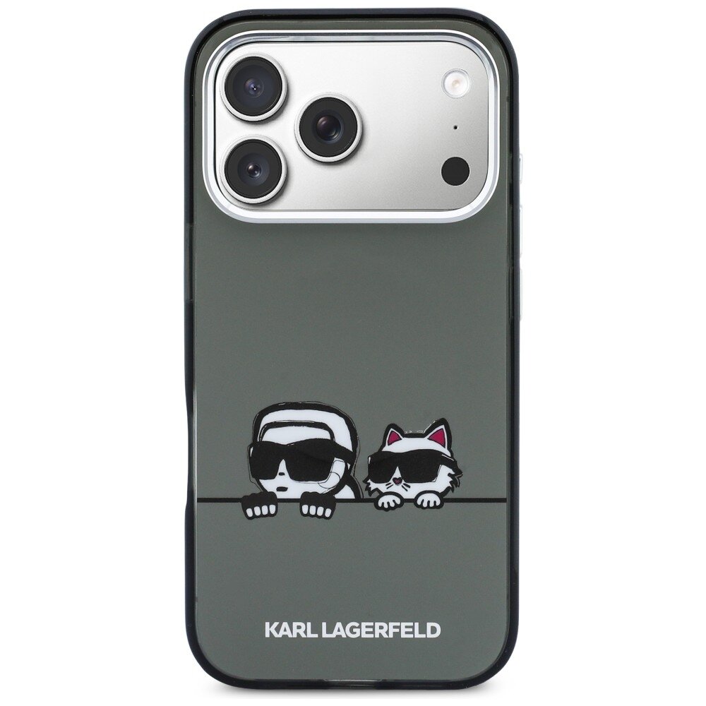 iPhone 17 Pro Karl Lagerfeld IML Karl & Choupette Peekaboo Logo MagSafe dėklas – juodas 2 iPhone 17 Pro Karl Lagerfeld IML Karl & Choupette Peekaboo Logo MagSafe dėklas – juodas 2