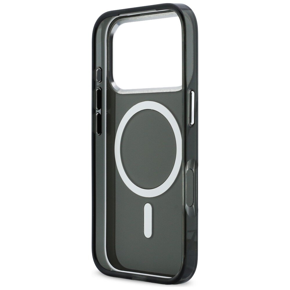 iPhone 17 Pro Karl Lagerfeld IML Karl & Choupette Peekaboo Logo MagSafe dėklas – juodas 6