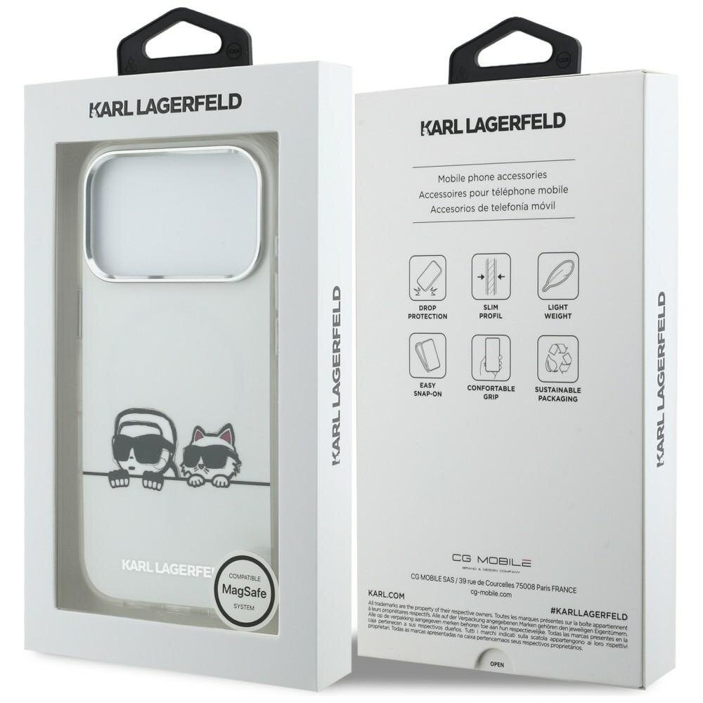 iPhone 17 Pro Karl Lagerfeld IML Karl & Choupette Peekaboo Logo MagSafe dėklas – baltas 7 iPhone 17 Pro Karl Lagerfeld IML Karl & Choupette Peekaboo Logo MagSafe dėklas – baltas 7