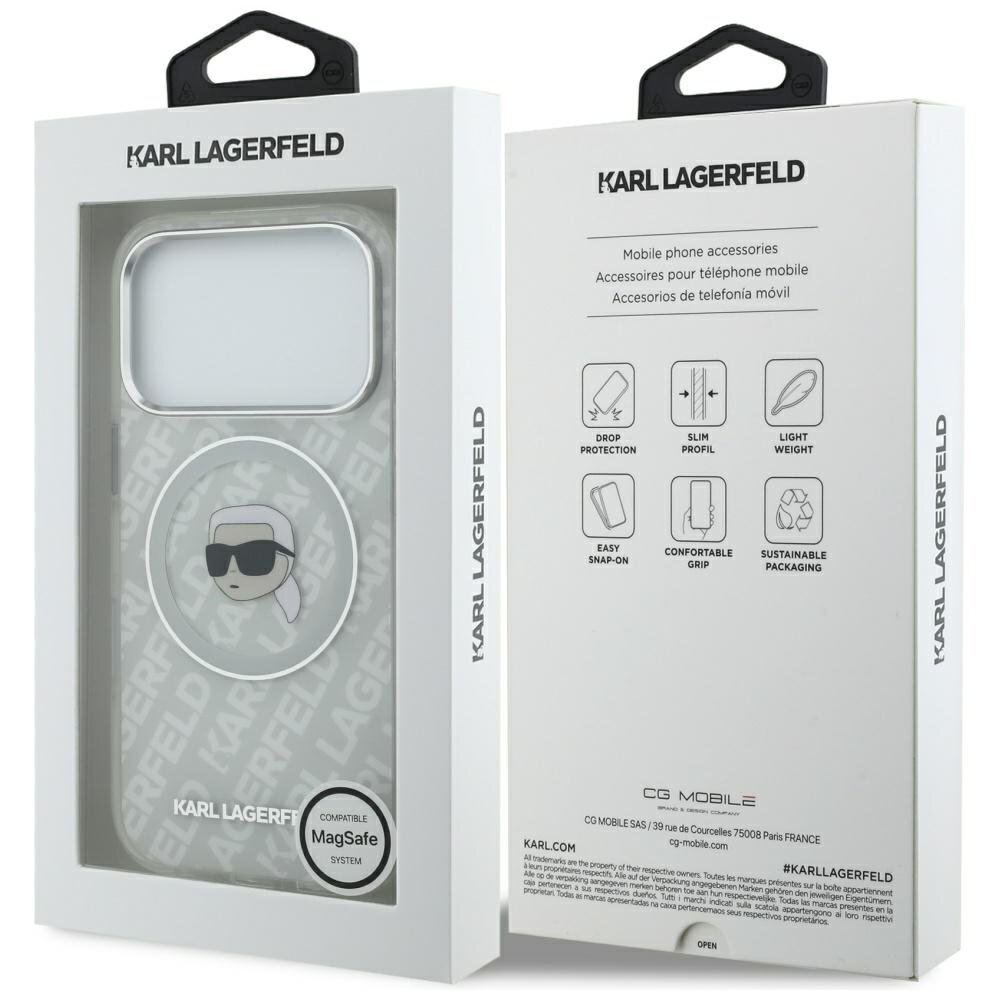 iPhone 17 Pro dėklas Karl Lagerfeld IML Karl Head Logo su MagSafe – pilkas 7 iPhone 17 Pro dėklas Karl Lagerfeld IML Karl Head Logo su MagSafe – pilkas 7