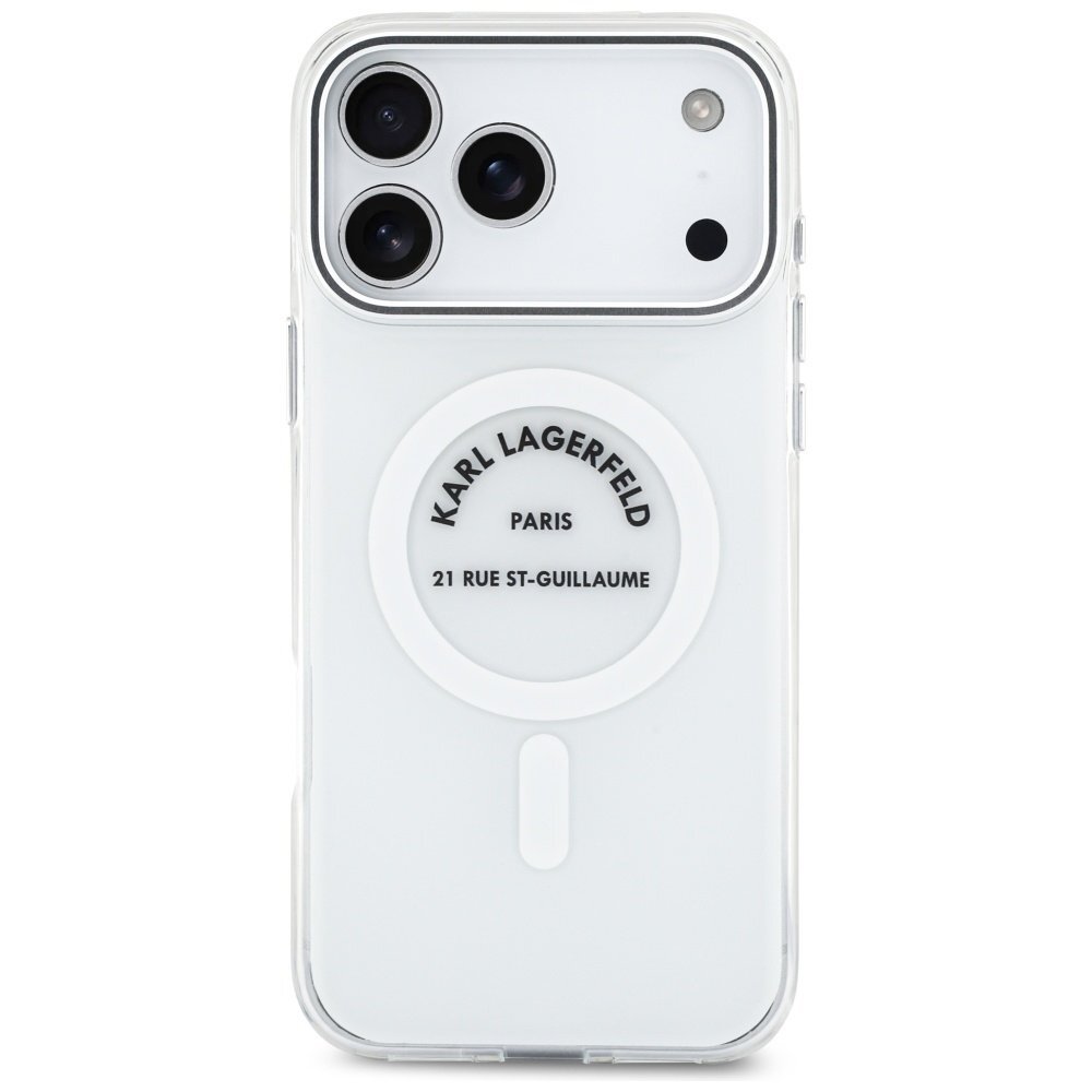 iPhone 17 Pro Max Karl Lagerfeld IML Karl RSG Logo MagSafe dėklas – skaidrus 2