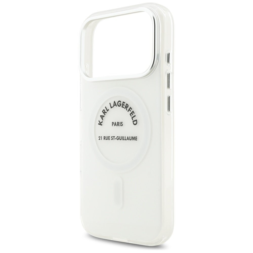 iPhone 17 Pro Karl Lagerfeld IML Karl RSG Logo MagSafe dėklas – skaidrus 5
