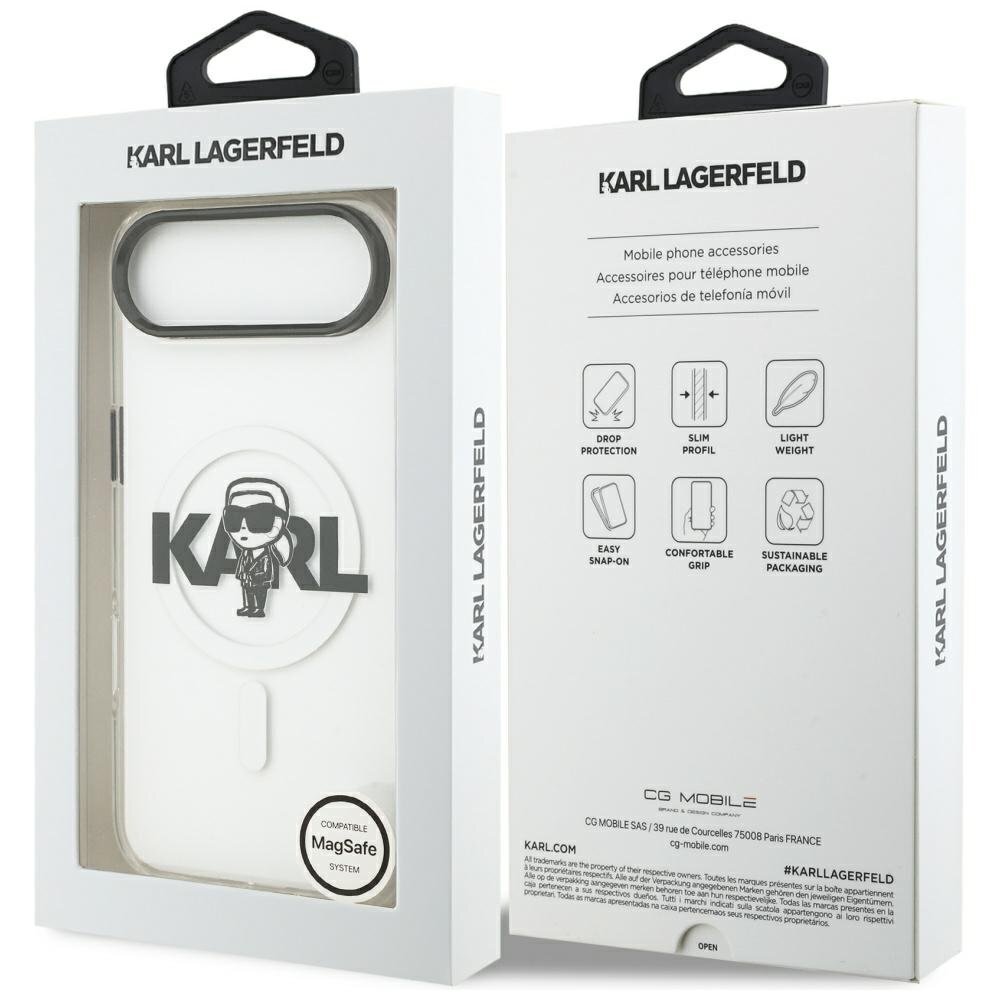iPhone Air Karl Lagerfeld IML Karl Sketch Logo MagSafe dėklas – skaidrus 7