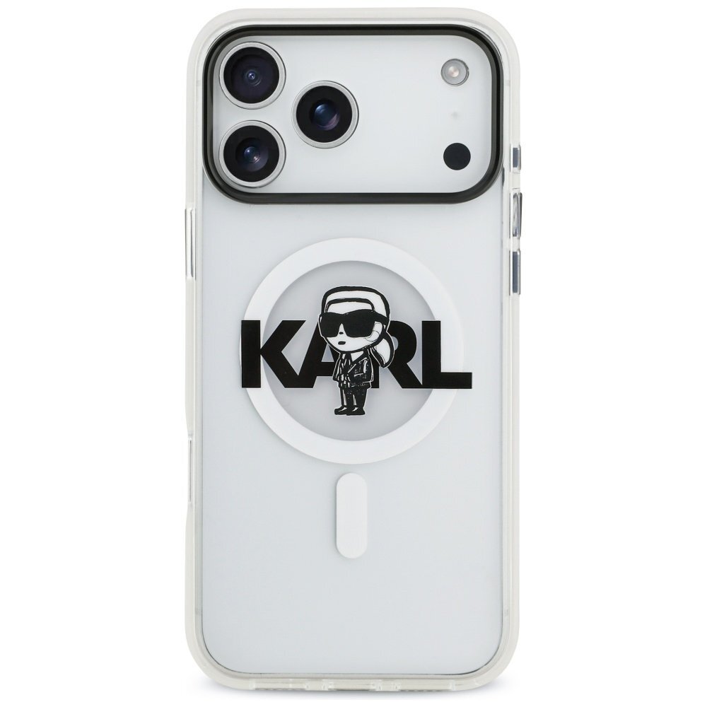 iPhone 17 Pro Max Karl Lagerfeld IML Karl Sketch Logo MagSafe dėklas – skaidrus 2