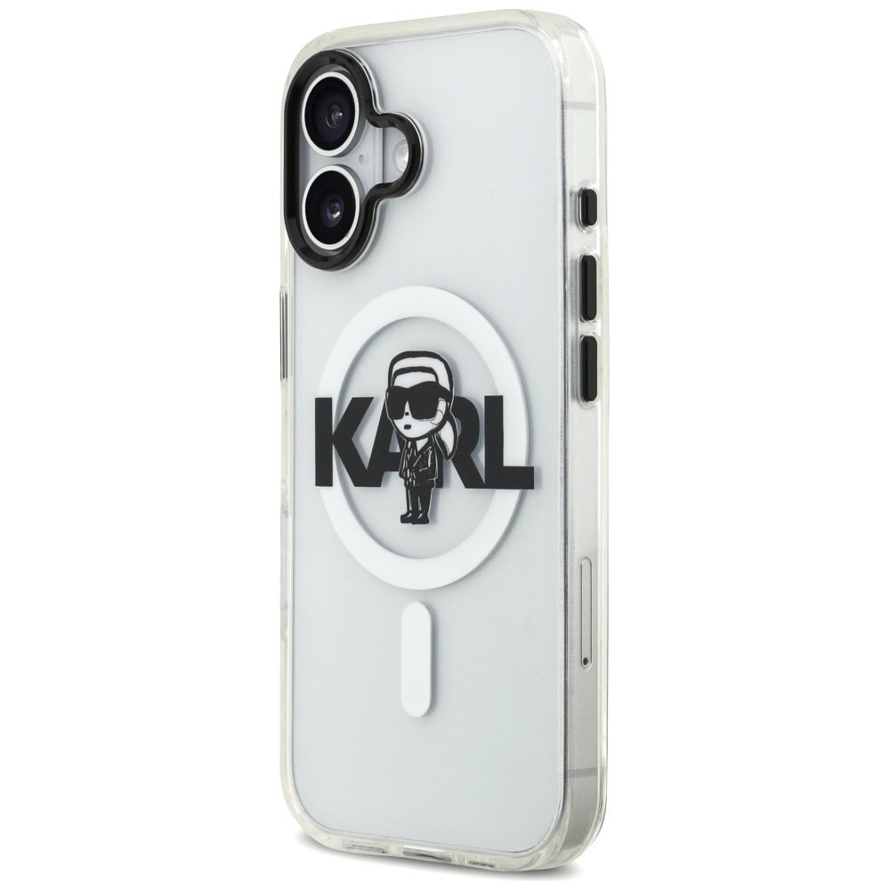 iPhone 17 Karl Lagerfeld IML Karl Sketch Logo MagSafe dėklas – skaidrus 1