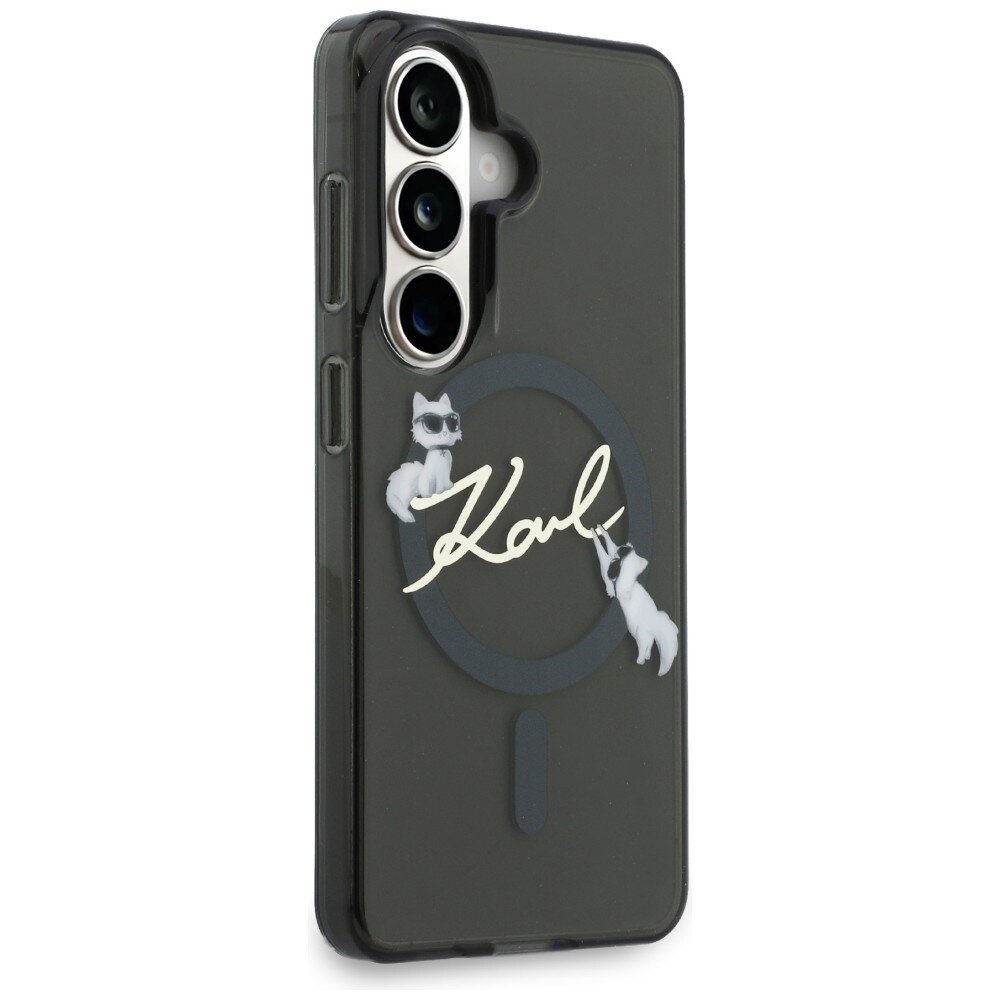 Samsung Galaxy S26 Plus Karl Lagerfeld IML KC Script MagSafe dėklas – juodas 3