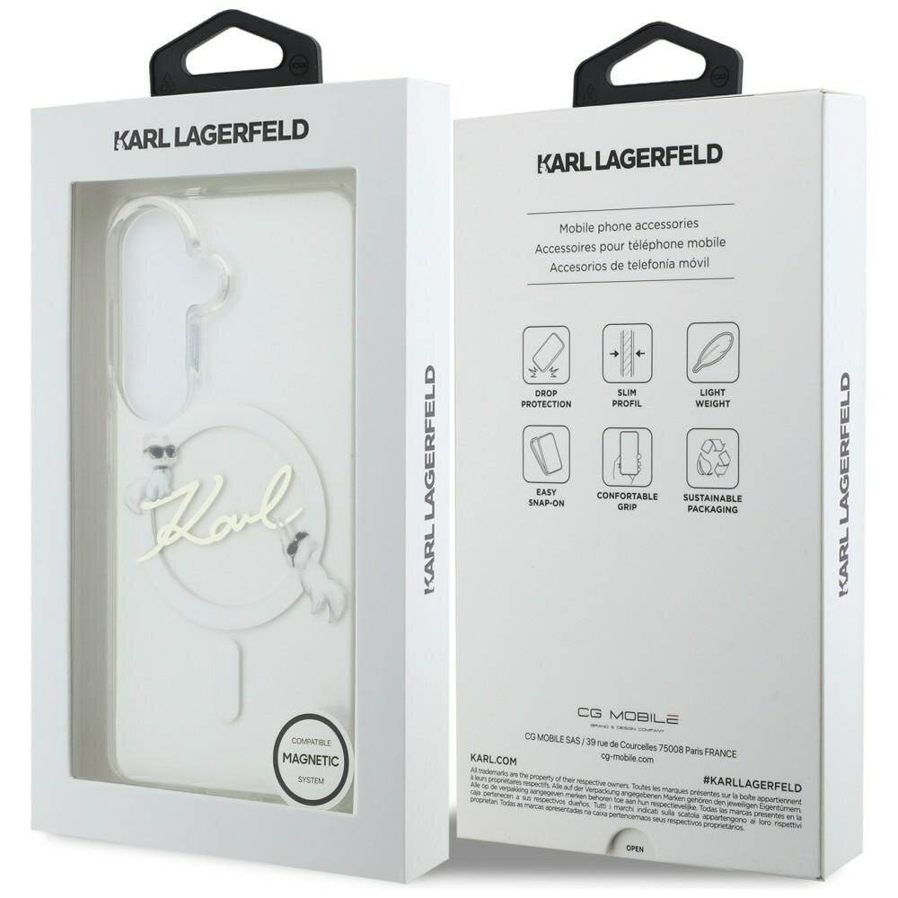 Samsung Galaxy S26 Plus Karl Lagerfeld IML KC Script MagSafe dėklas – skaidrus 7