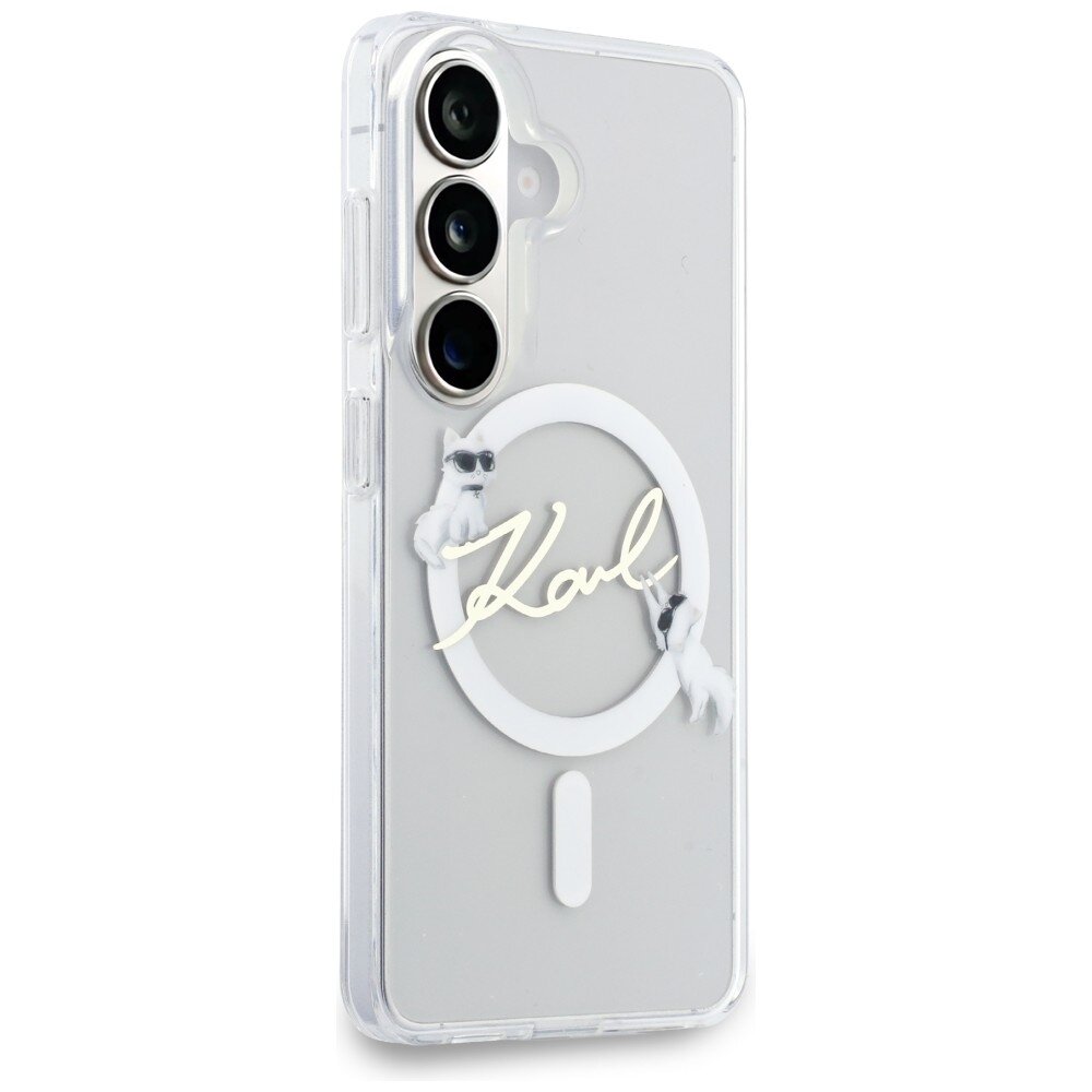 Samsung Galaxy S26 Karl Lagerfeld IML KC Script MagSafe dėklas – skaidrus 3