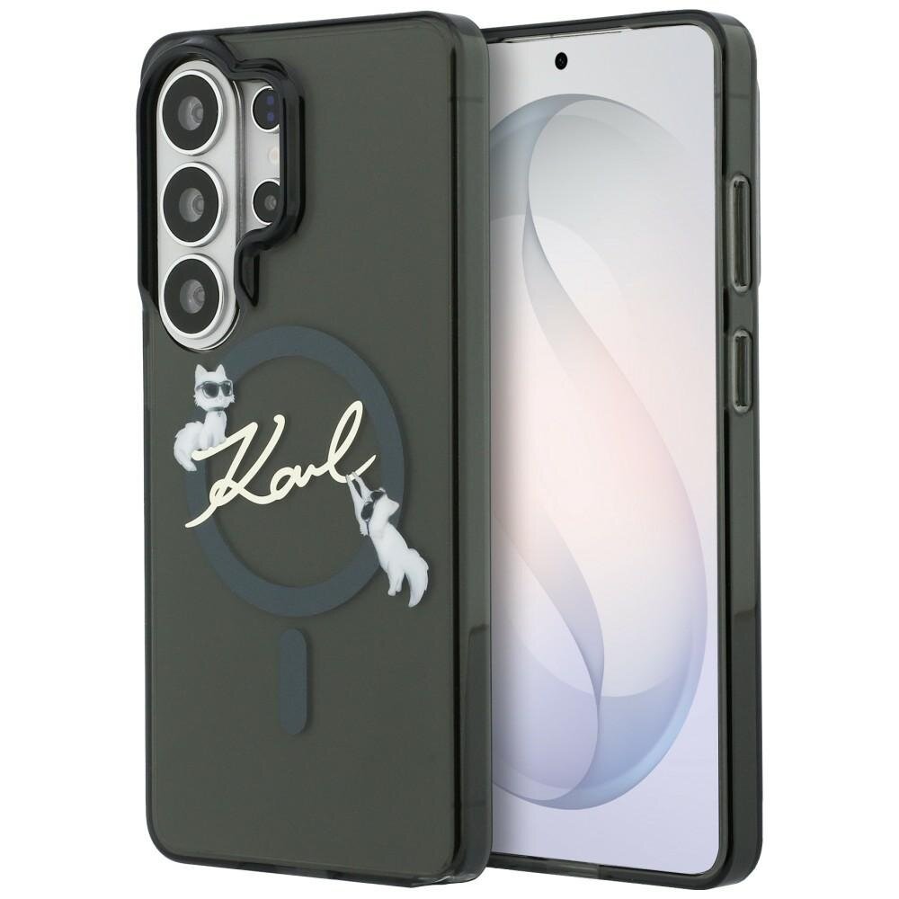 Samsung Galaxy S26 Ultra Karl Lagerfeld IML KC Script MagSafe dėklas – juodas
