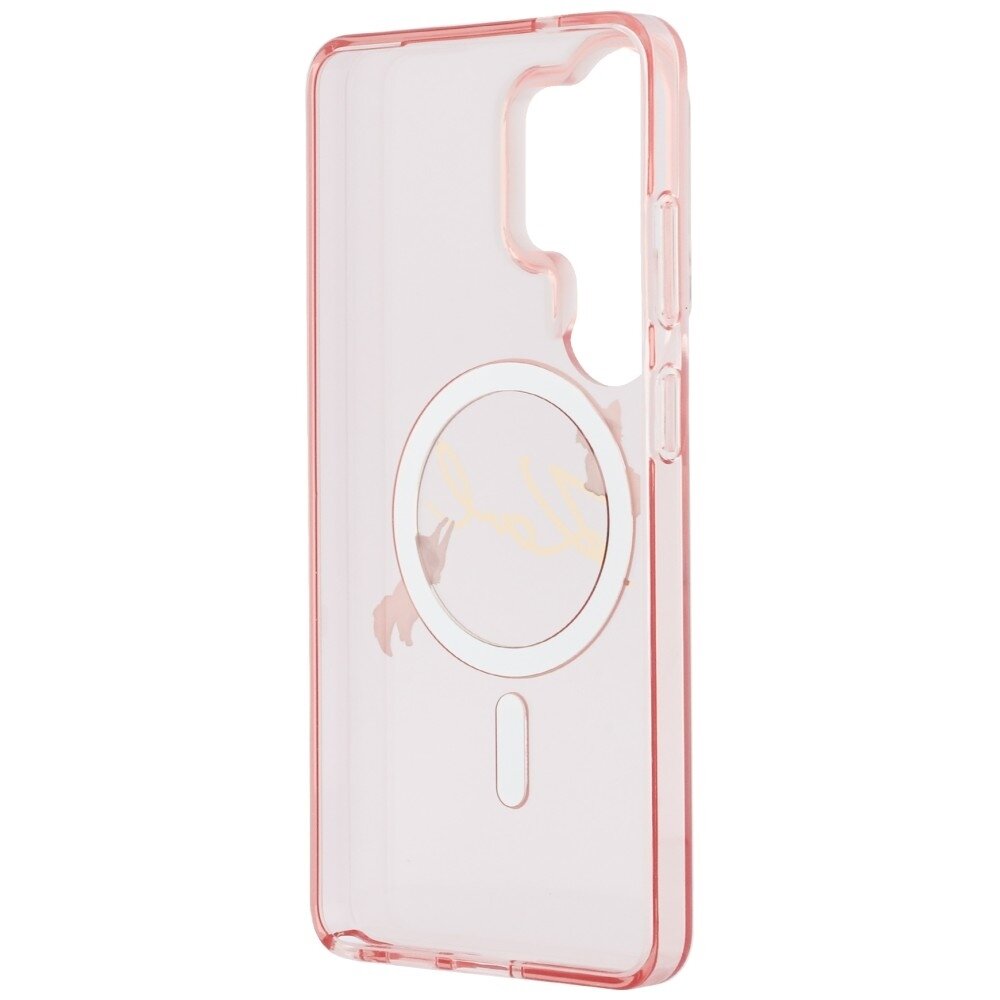 Samsung Galaxy S26 Ultra Karl Lagerfeld IML KC Script MagSafe dėklas – rožinis 6