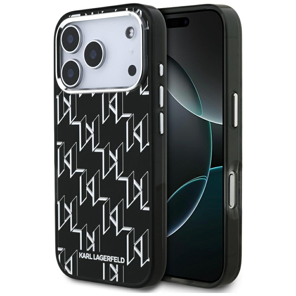 iPhone 17 Pro Karl Lagerfeld IML KL Monogram MagSafe dėklas – juodas iPhone 17 Pro Karl Lagerfeld IML KL Monogram MagSafe dėklas – juodas