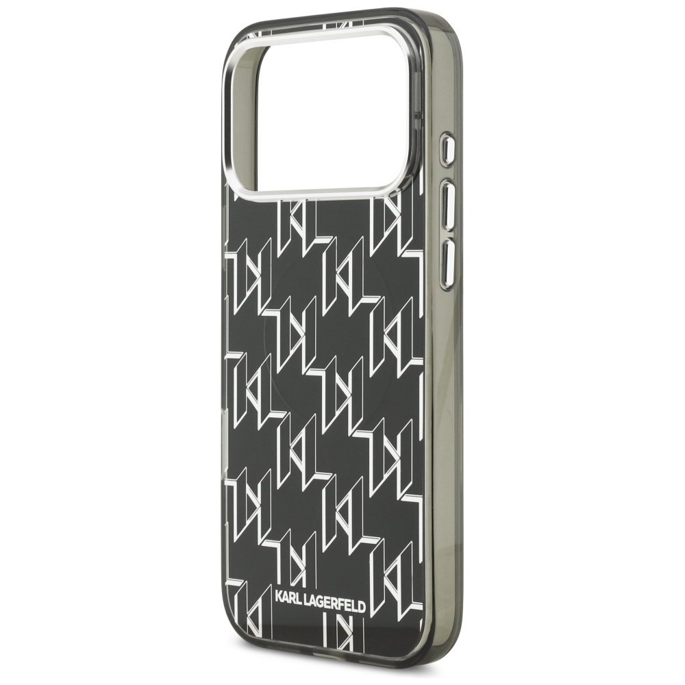 iPhone 17 Pro Max Karl Lagerfeld IML KL Monogram MagSafe dėklas – juodas 5