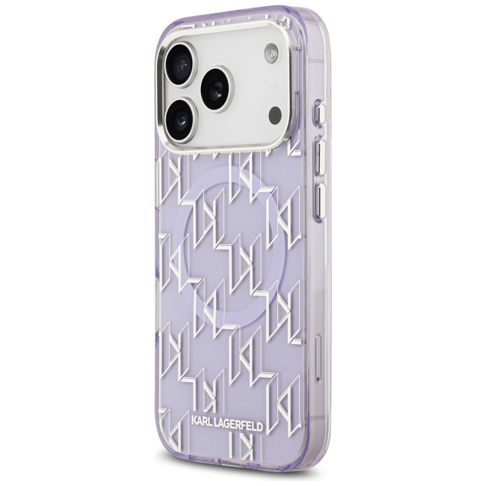 iPhone 17 Pro Max Karl Lagerfeld IML KL Monogram MagSafe dėklas – violetinis 1