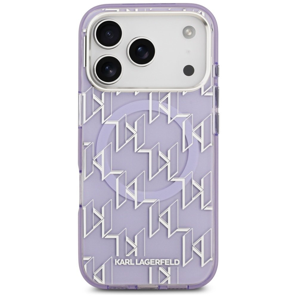 iPhone 17 Pro Max Karl Lagerfeld IML KL Monogram MagSafe dėklas – violetinis 2 iPhone 17 Pro Max Karl Lagerfeld IML KL Monogram MagSafe dėklas – violetinis 2