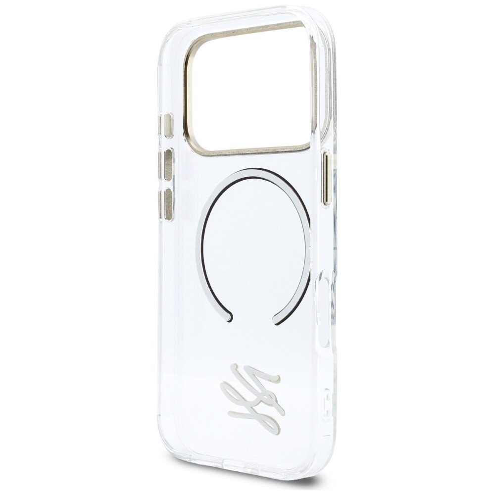 iPhone 17 Pro Max Karl Lagerfeld IML KL Script Logo MagSafe dėklas – skaidrus 6 iPhone 17 Pro Max Karl Lagerfeld IML KL Script Logo MagSafe dėklas – skaidrus 6