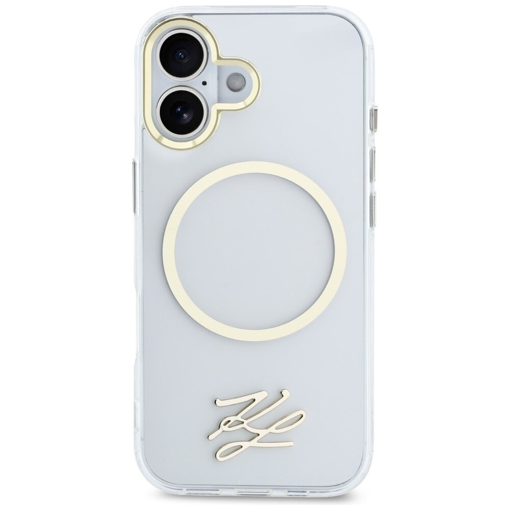 iPhone 17 Karl Lagerfeld IML KL Script Logo MagSafe dėklas – skaidrus 2