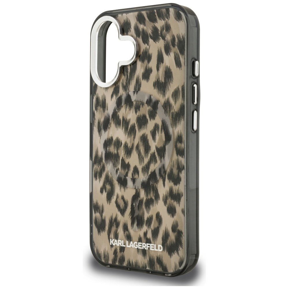 iPhone 16 dėklas Karl Lagerfeld IML Leopard Pattern, MagSafe – rudas 5