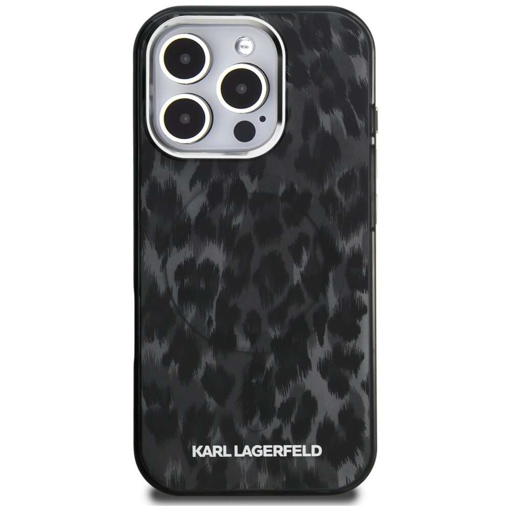 iPhone 16 Pro Max Karl Lagerfeld IML Leopard Pattern MagSafe dėklas – juodas 2 iPhone 16 Pro Max Karl Lagerfeld IML Leopard Pattern MagSafe dėklas – juodas 2