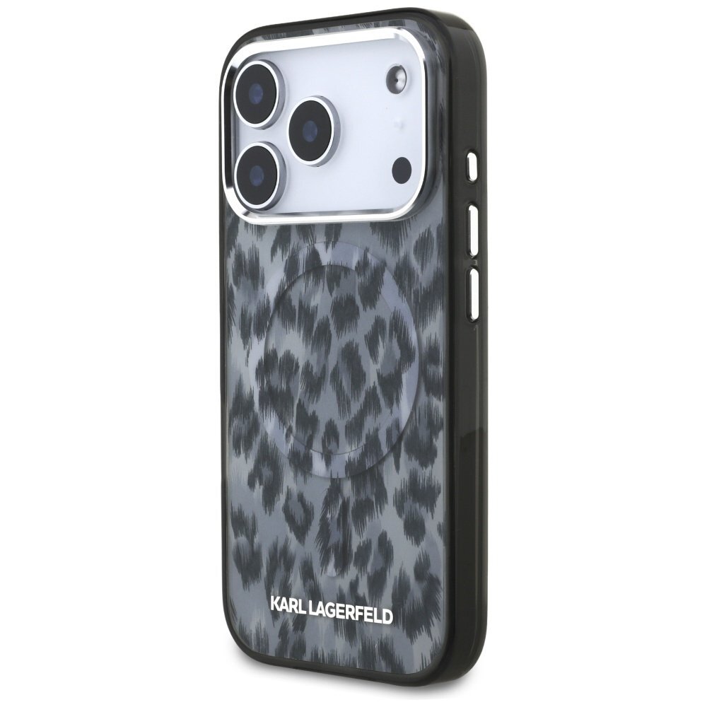iPhone 17 Pro dėklas Karl Lagerfeld IML Leopard Pattern, MagSafe – juodas 1 iPhone 17 Pro dėklas Karl Lagerfeld IML Leopard Pattern, MagSafe – juodas 1