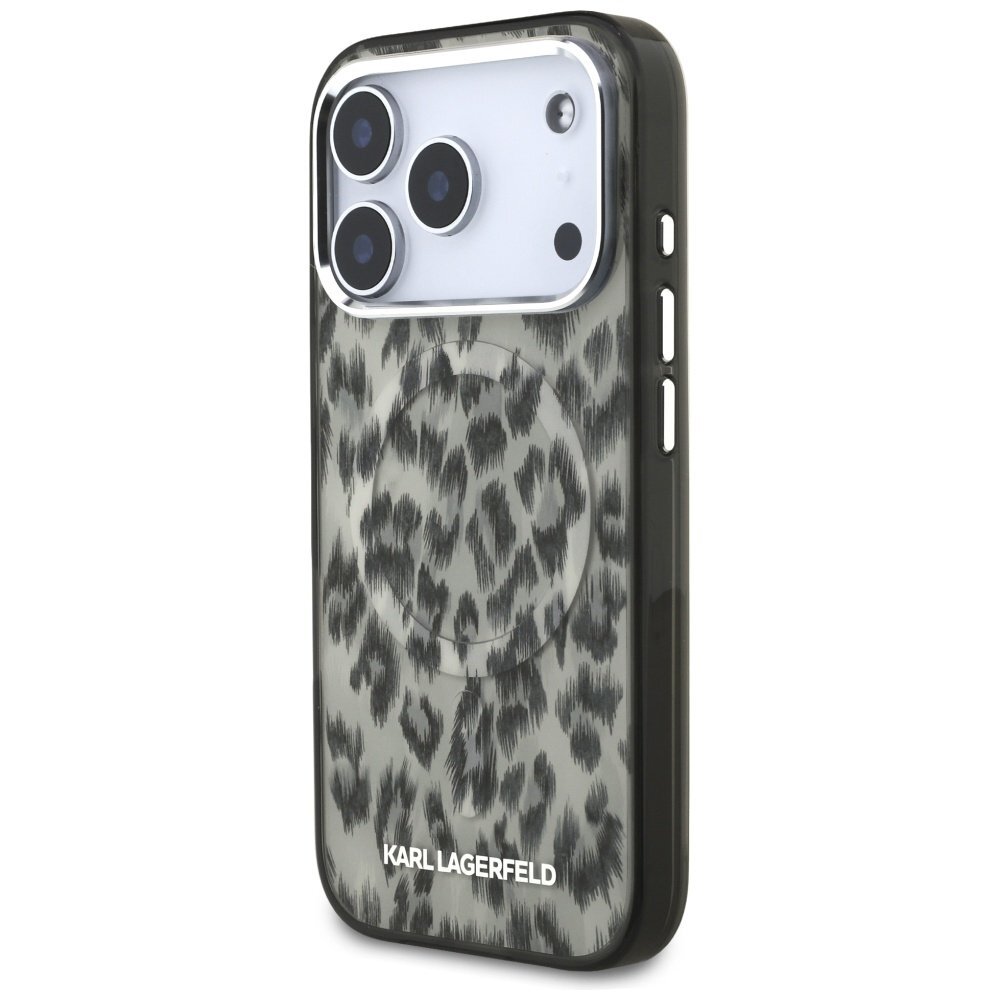 iPhone 17 Pro Karl Lagerfeld IML Leopard Pattern MagSafe dėklas – rudas 1