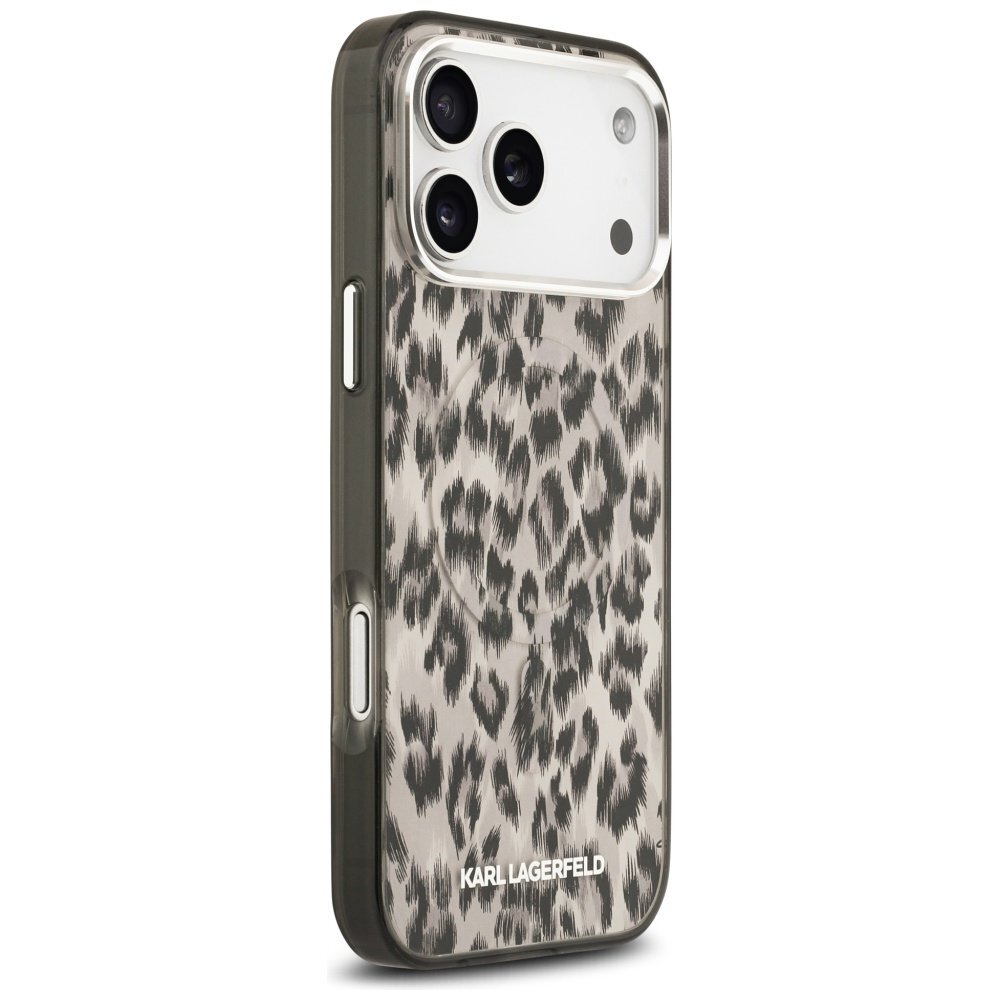 iPhone 17 Pro Max Karl Lagerfeld IML Leopard Pattern MagSafe dėklas – rudas 3 iPhone 17 Pro Max Karl Lagerfeld IML Leopard Pattern MagSafe dėklas – rudas 3