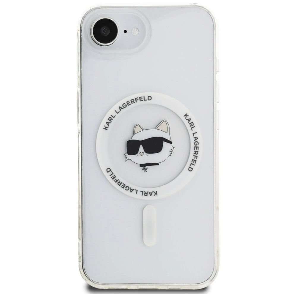 iPhone 16e – Karl Lagerfeld IML Metal Choupette Head MagSafe dėklas - Baltas 2