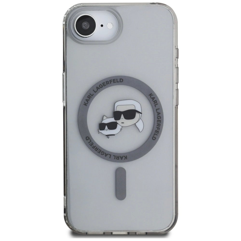 iPhone 16e – Karl Lagerfeld IML Metal Karl & Choupette Heads MagSafe dėklas - Juodas 2 iPhone 16e – Karl Lagerfeld IML Metal Karl & Choupette Heads MagSafe dėklas - Juodas 2
