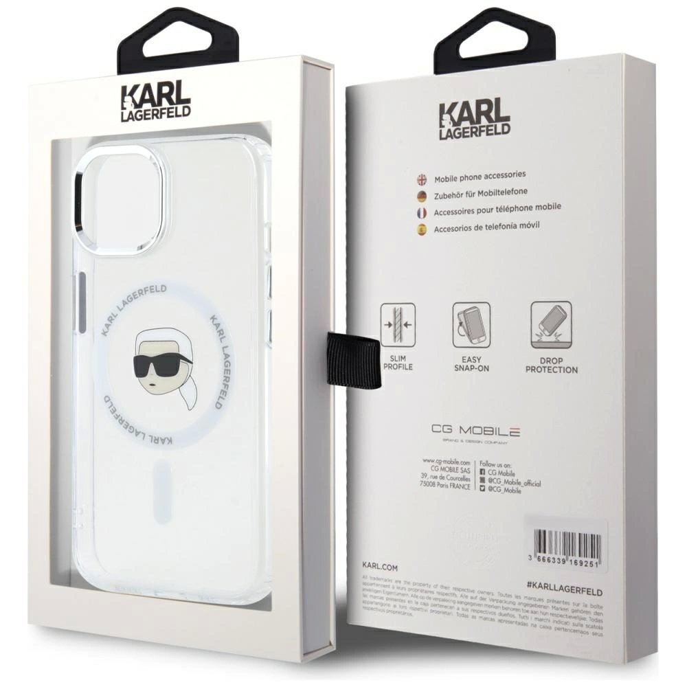 Karl Lagerfeld IML Metal Karl Head MagSafe Dėklas skirtas iPhone 15 Plus Baltas 7 Karl Lagerfeld IML Metal Karl Head MagSafe Dėklas skirtas iPhone 15 Plus Baltas 7