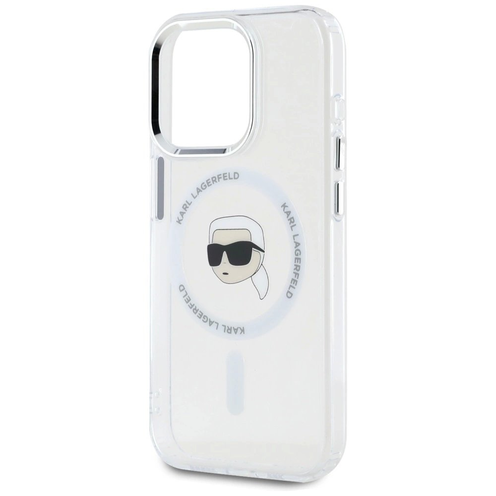 Karl Lagerfeld IML Metal Karl Head MagSafe Dėklas skirtas iPhone 15 Pro Baltas 5 Karl Lagerfeld IML Metal Karl Head MagSafe Dėklas skirtas iPhone 15 Pro Baltas 5