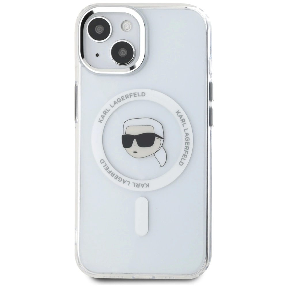 Karl Lagerfeld IML Metal Karl Head MagSafe Dėklas skirtas iPhone 15 Baltas 2 Karl Lagerfeld IML Metal Karl Head MagSafe Dėklas skirtas iPhone 15 Baltas 2