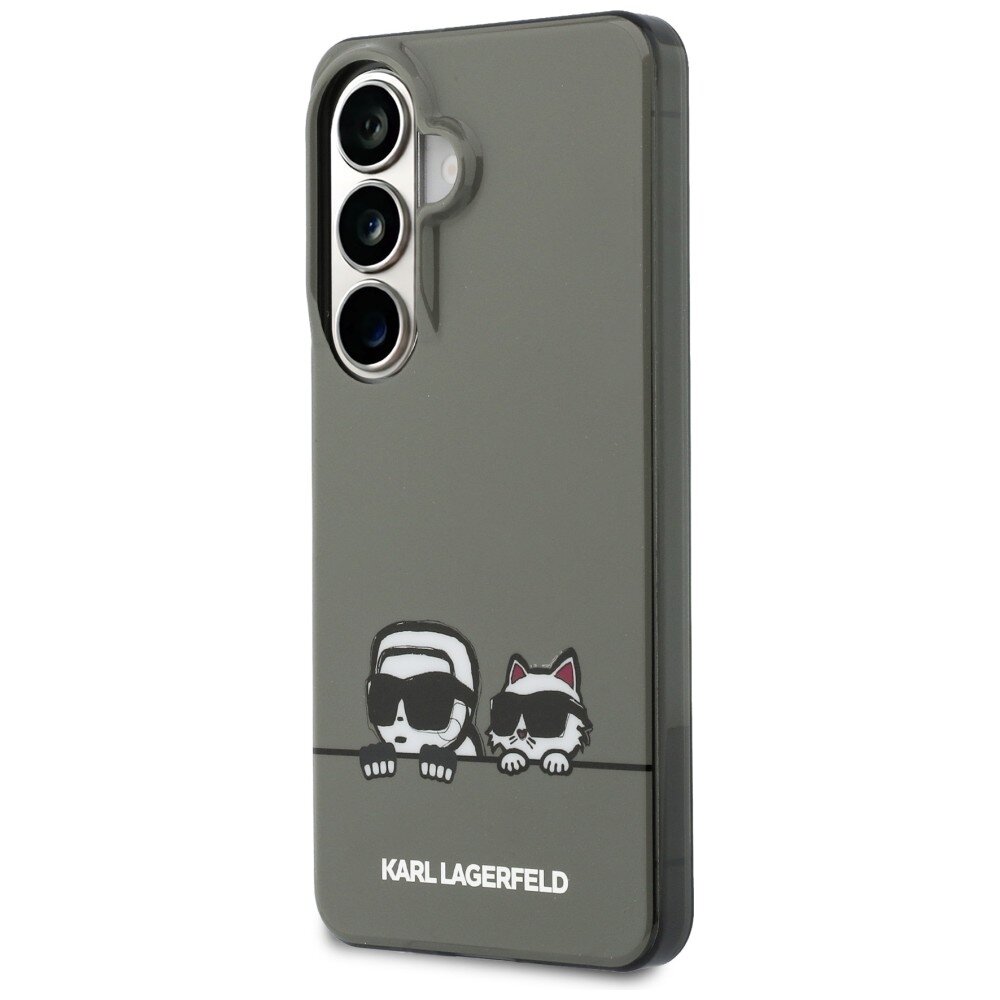 Samsung Galaxy S26 Karl Lagerfeld IML Peekaboo Karl & Choupette MagSafe dėklas – juodas 1