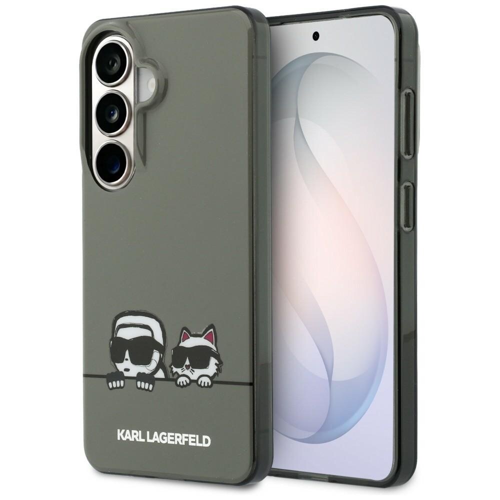 Samsung Galaxy S26 Karl Lagerfeld IML Peekaboo Karl & Choupette MagSafe dėklas – juodas