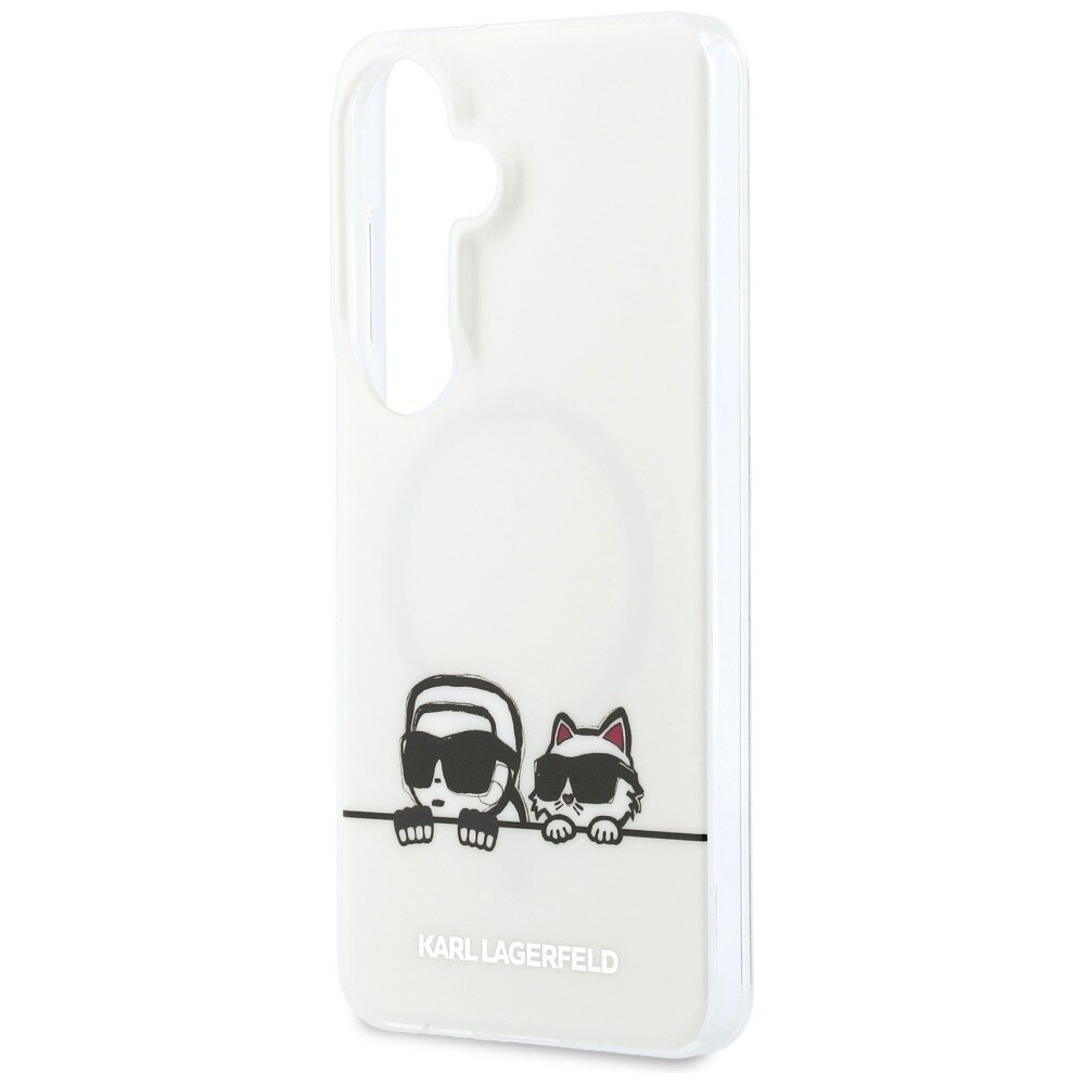Samsung Galaxy S26 Karl Lagerfeld IML Peekaboo Karl & Choupette MagSafe dėklas – skaidrus 4